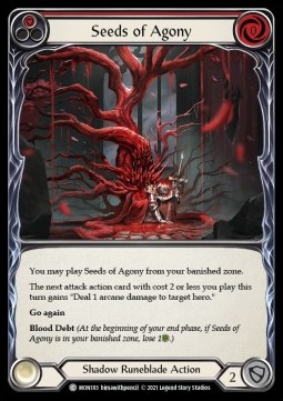 Seeds of Agony (Red) (Rainbow Foil) - Monarch - First