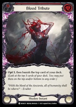 Blood Tribute (Red) (Rainbow Foil) - Monarch - First