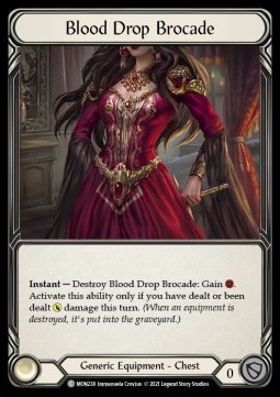 Blood Drop Brocade (Cold Foil) - Monarch - First