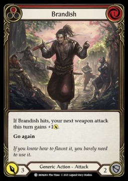 Brandish (Red) (Rainbow Foil) - Monarch - First