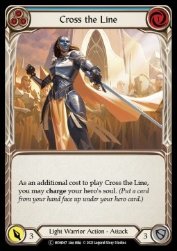 Cross the Line (Blue) (Rainbow Foil) - Monarch - Unlimited