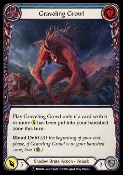 Graveling Growl (Blue) (Rainbow Foil) - Monarch - Unlimited