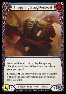 Hungering Slaughterbeast (Blue) (Rainbow Foil) - Monarch - Unlimited