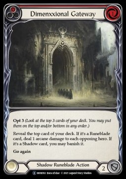Dimenxxional Gateway (Red) (Rainbow Foil) - Monarch - Unlimited