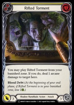 Rifted Torment (Yellow) (Rainbow Foil) - Monarch - Unlimited