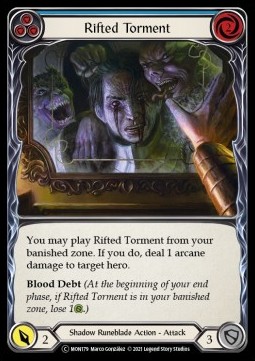 Rifted Torment (Blue) (Rainbow Foil) - Monarch - Unlimited