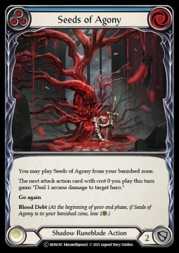 Seeds of Agony (Blue) (Rainbow Foil) - Monarch - Unlimited