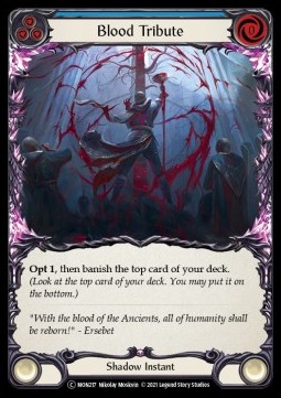 Blood Tribute (Blue) (Rainbow Foil) - Monarch - Unlimited