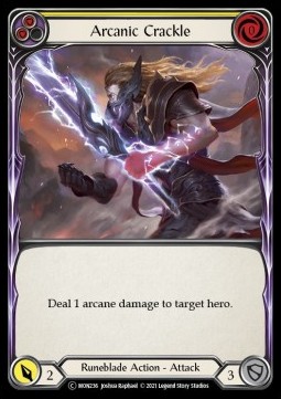 Arcanic Crackle (Yellow) (Rainbow Foil) - Monarch - Unlimited