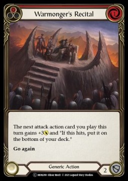 Warmonger's Recital (Red) (Rainbow Foil) - Monarch - Unlimited