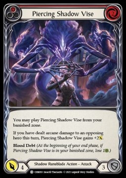 Piercing Shadow Vise (Red) (Regular) - Monarch - Chane Blitz Deck