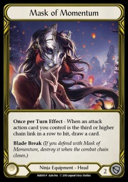 Mask of Momentum (Cold Foil Golden) - FAB Promos