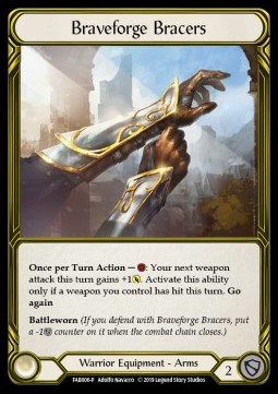 Braveforge Bracers (Cold Foil Golden) - FAB Promos