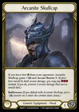 Arcanite Skullcap (Cold Foil Golden) - FAB Promos