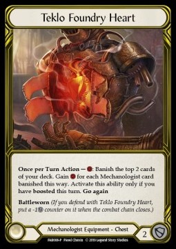 Teklo Foundry Heart (Cold Foil Golden) - FAB Promos
