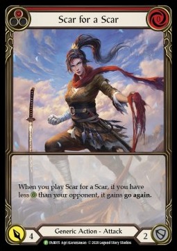 Scar for a Scar (Red) (Rainbow Foil) - FAB Promos