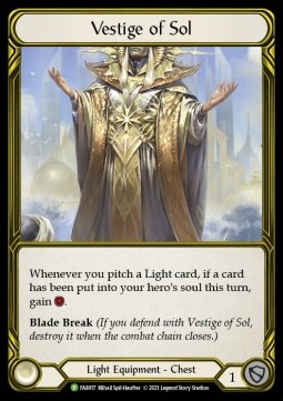Vestige of Sol (Cold Foil Golden) - FAB Promos