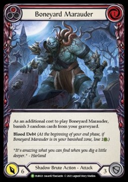 Boneyard Marauder (Red) (Rainbow Foil) - FAB Promos