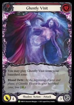 Ghostly Visit (Red) (Extended Art Rainbow Foil) - FAB Promos