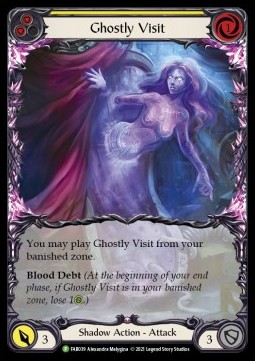 Ghostly Visit (Yellow) (Extended Art Rainbow Foil) - FAB Promos