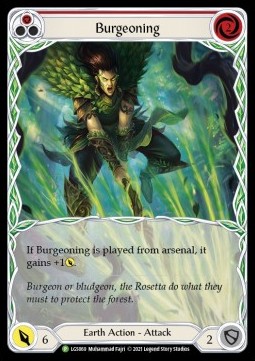 Burgeoning (Red) (Extended Art Rainbow Foil) - LGS Promos