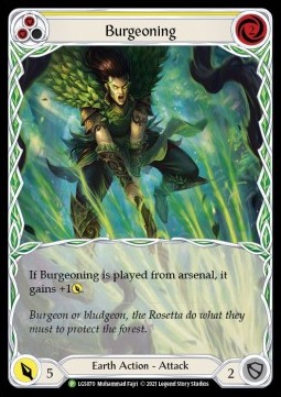 Burgeoning (Yellow) (Extended Art Rainbow Foil) - LGS Promos