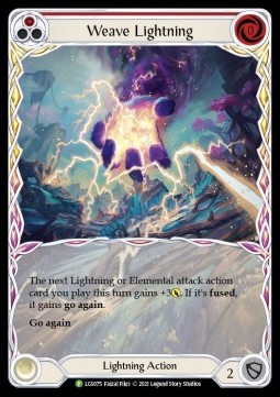 Weave Lightning (Red) (Extended Art Rainbow Foil) - LGS Promos