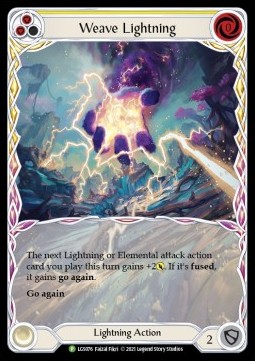 Weave Lightning (Yellow) (Extended Art Rainbow Foil) - LGS Promos