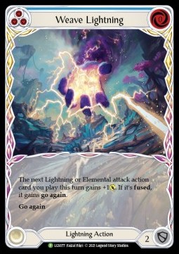 Weave Lightning (Blue) (Extended Art Rainbow Foil) - LGS Promos