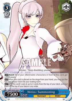 Weiss: Summoning (V.1 - Rare) - RWBY