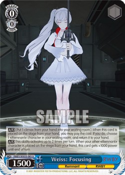 Weiss: Focusing - RWBY