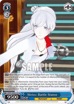 Weiss: Battle Stance (V.1 - Trial Deck) - RWBY