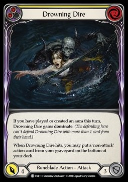 Drowning Dire (Yellow) (Rainbow Foil) - Everfest - First