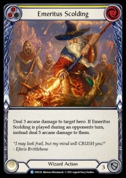 Emeritus Scolding (Yellow) (Regular) - Everfest - First