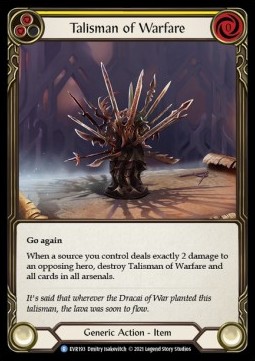 Talisman of Warfare (Regular) - Everfest - First