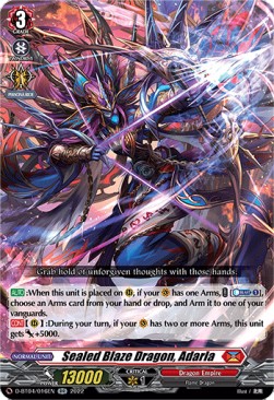Sealed Blaze Dragon, Adarla [D Format] (V.1 - Double Rare) - Awakening of Chakrabarthi