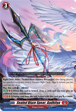 Sealed Blaze Spear, Aadhitya [D Format] (V.1 - Double Rare) - Awakening of Chakrabarthi