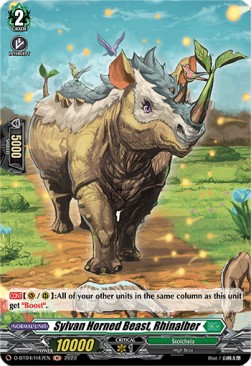 Sylvan Horned Beast, Rhinalber [D Format] (V.2 - Holo) - Awakening of Chakrabarthi