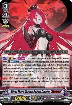 Silver Thorn Dragon Queen, Luquier "Яeverse" [V Format] (V.1 - Triple Rare) - V Clan Collection Vol.3