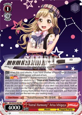 "Astral Harmony" Arisa Ichigaya (V.1 - Double Rare) - Poppin’Party×Roselia