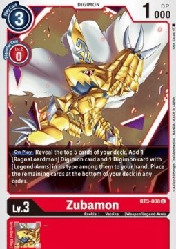 Zubamon (BT3-008) - Release Special Booster v1.5
