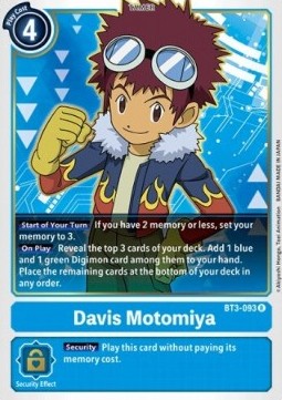 Davis Motomiya (BT3-093) - Release Special Booster v1.5