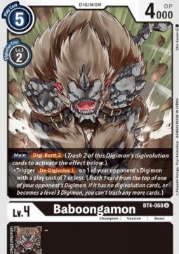 Baboongamon (BT4-068) - Great Legend