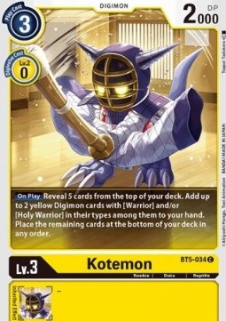 Kotemon (BT5-034) - Battle Of Omni