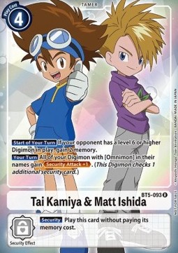 Tai Kamiya & Matt Ishida (BT5-093) (V.2) - Promos: Battle Of Omni