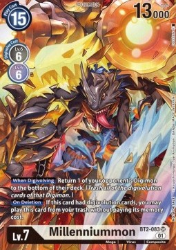 Millenniummon (BT2-083) - Promos: Double Diamond