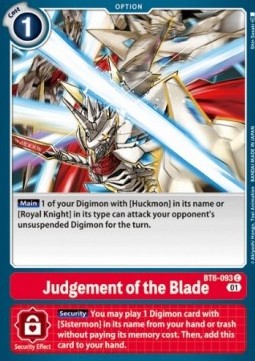 Judgement of the Blade (BT6-093) - Double Diamond