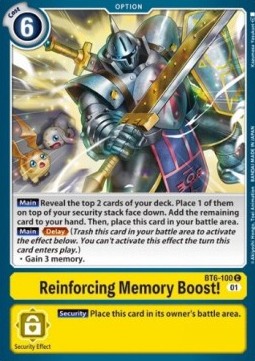 Reinforcing Memory Boost! (BT6-100) - Double Diamond