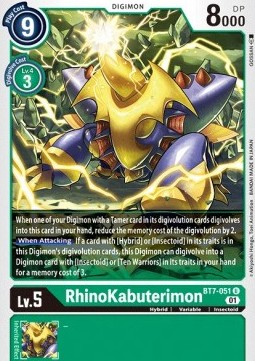 RhinoKabuterimon (BT7-051) - Next Adventure