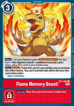 Flame Memory Boost! (BT7-092) - Next Adventure